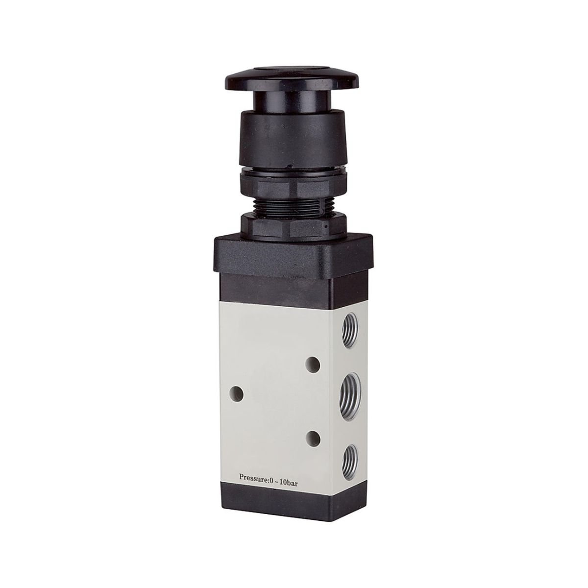 5/2-Wegeventil, manuell »M5«, Pilztaster, monostabil, G 1/8, schw