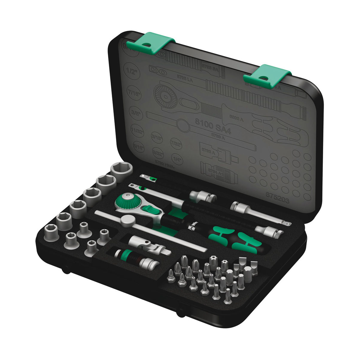 8100 SA 4 Zyklop Speed-Knarrensatz, 1/4″-Antrieb, zöllig, 41-teilig