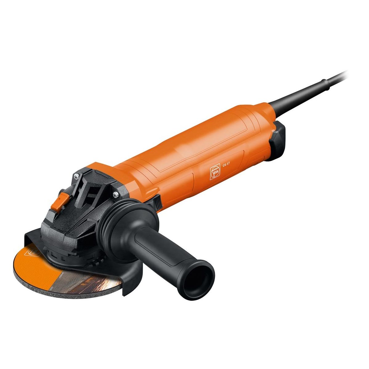Fein Elektro-Winkelschleifer CG, M14 Schleifspindelgewinde, für 125 mm Scheiben ⌀, mit Wiederanlaufsperre, mit Anti-Vibrationsgriff