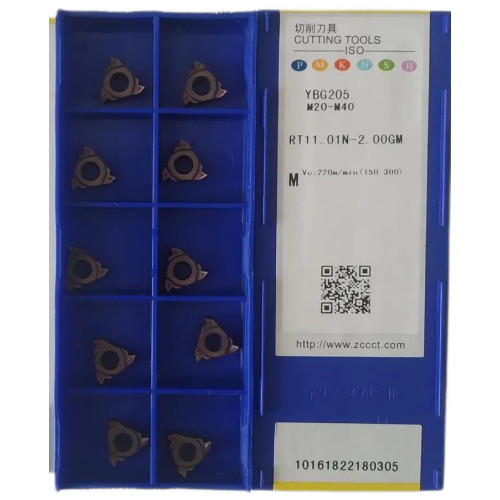 ZCC-CT RT11.01N-2.00 GM YBG205 пластина різьбова твердосплавна, метрична різьба повний профіль 60°