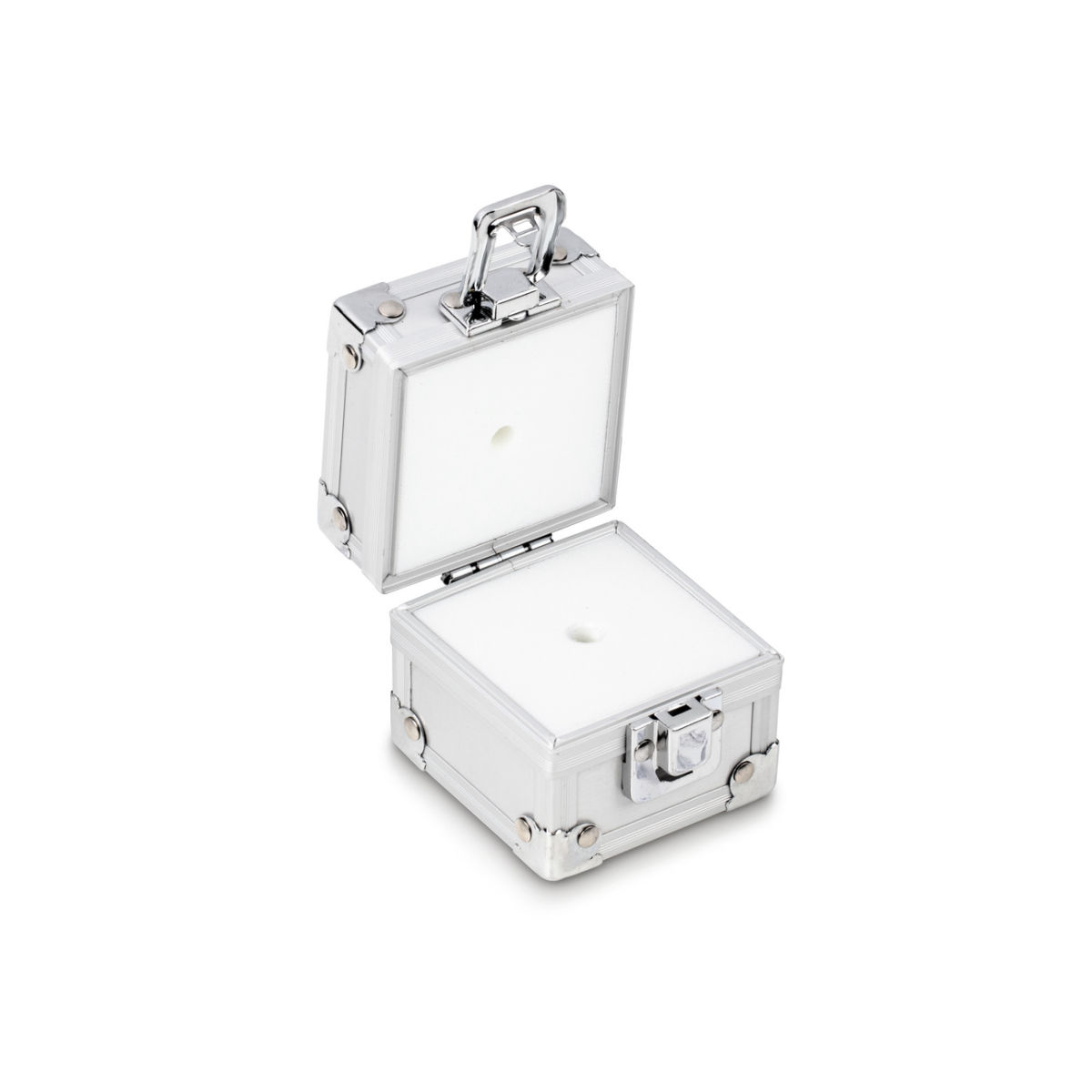Aluminium-Gewichtsetui 317-030-600, für Nennwerte 5 g, für Klassen E1 - M2, für Bauform Knopf/Kompakt