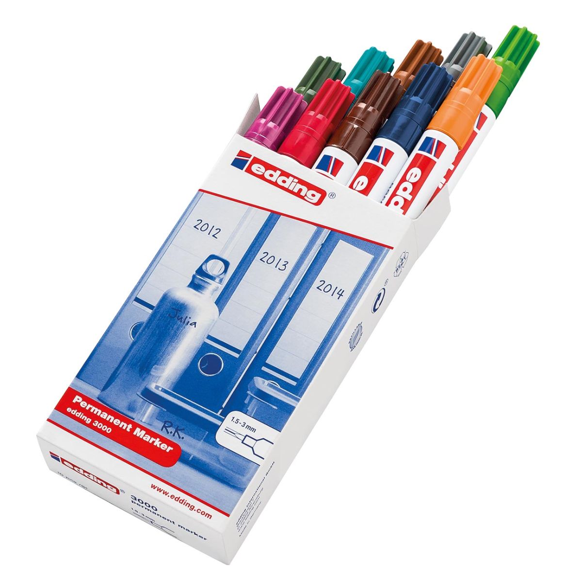 Permanentmarker Set edding 3000 10-teilig, Typ: SET