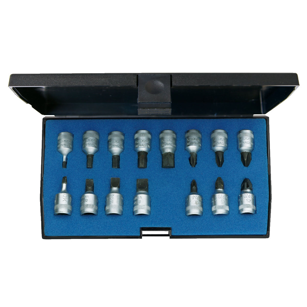 Schraubendreher-Satz 1/4″ 15-teilig IN-IS-PH-PZ