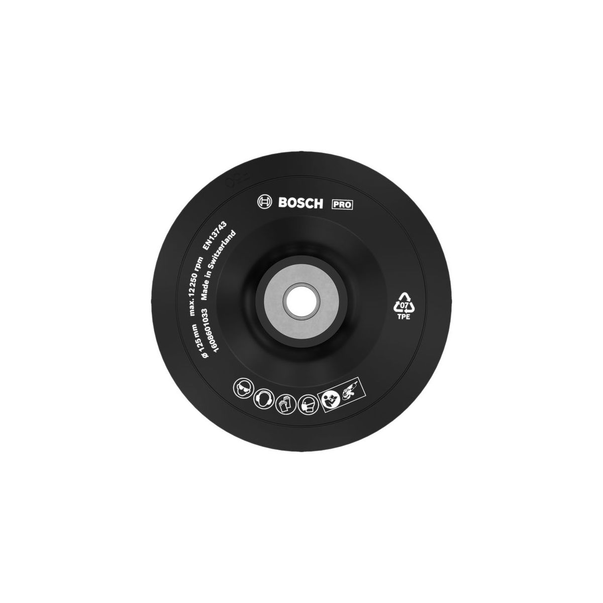 Stützteller Standard, M14, 125 mm. Für kleine Winkelschleifer