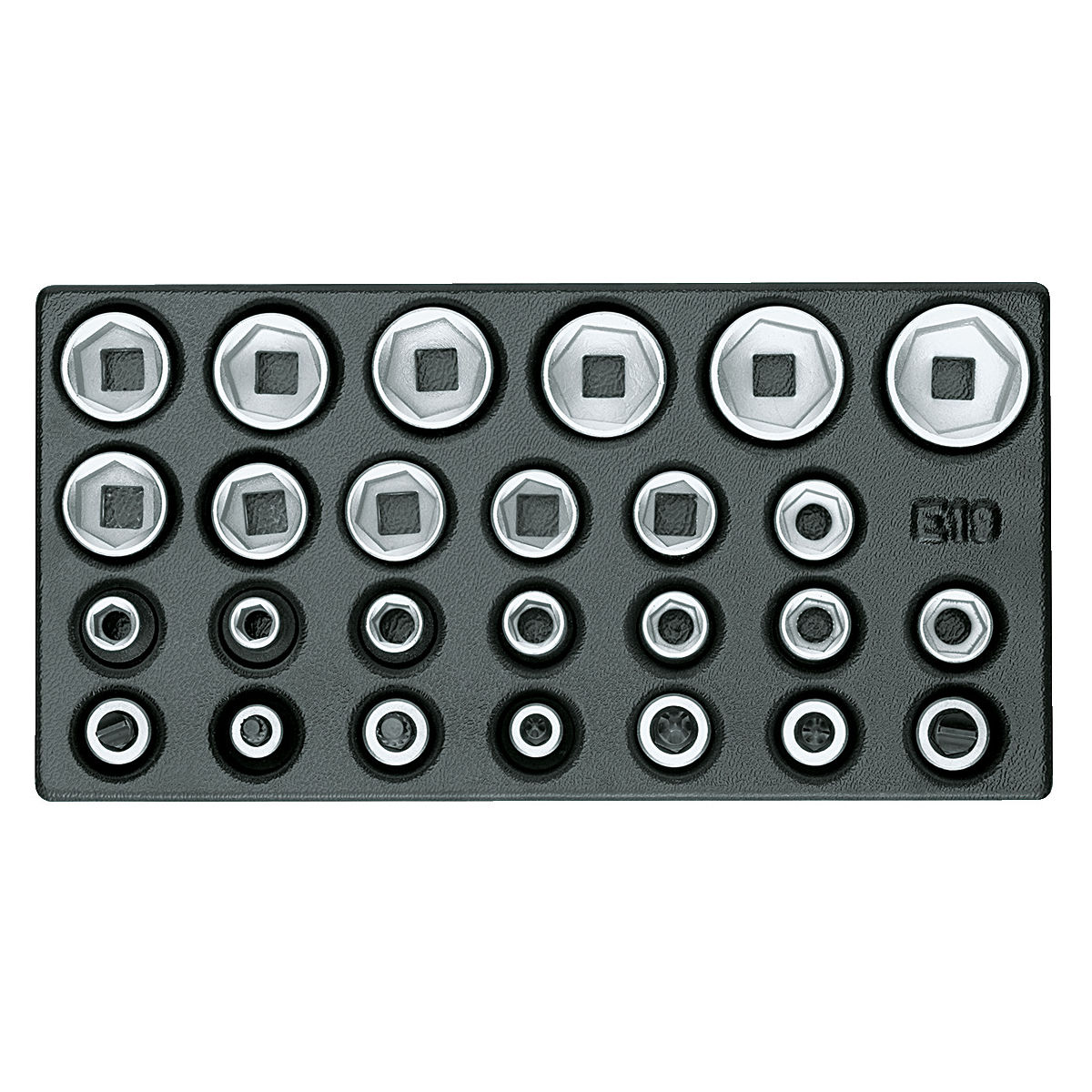 Satz Steckschlüsseleinsätze 1/2″ in 1/3 ES-Modul