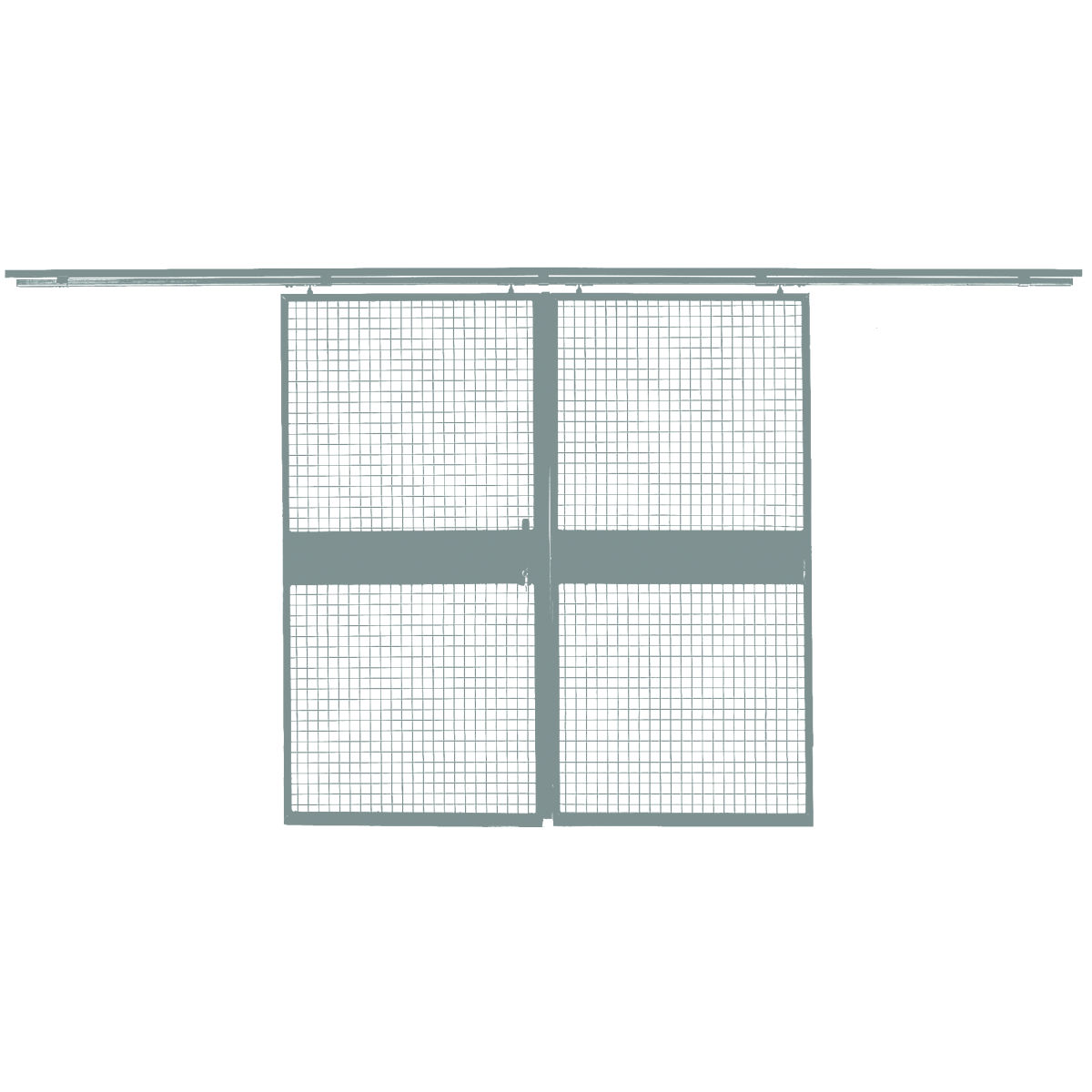 Trennwandsystem Schiebetüre Gitter Breite 2000 mm, Höhe: 2200mm