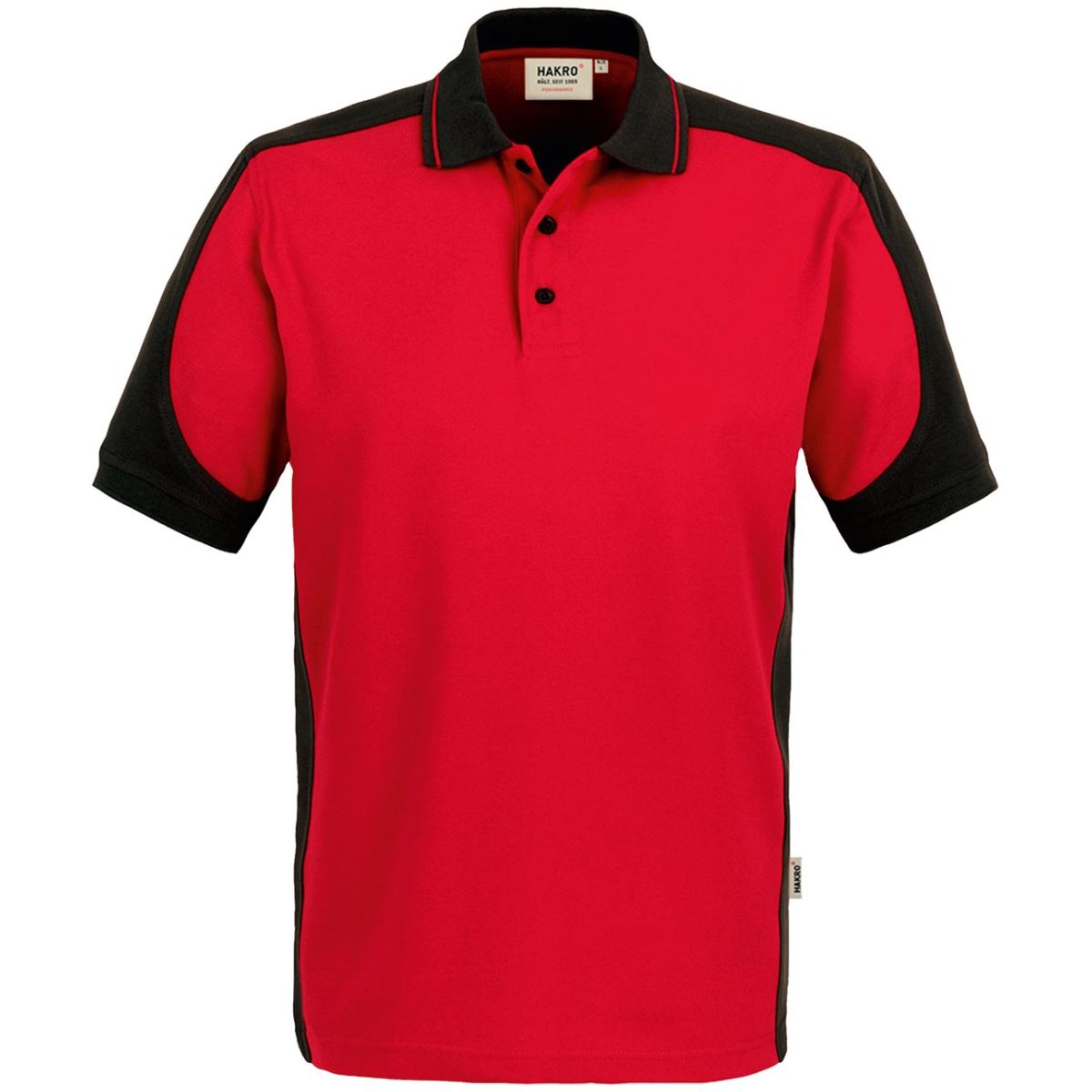 Polo-Shirt Contrast Mikralinar®, rot, Unisex-Größe: S