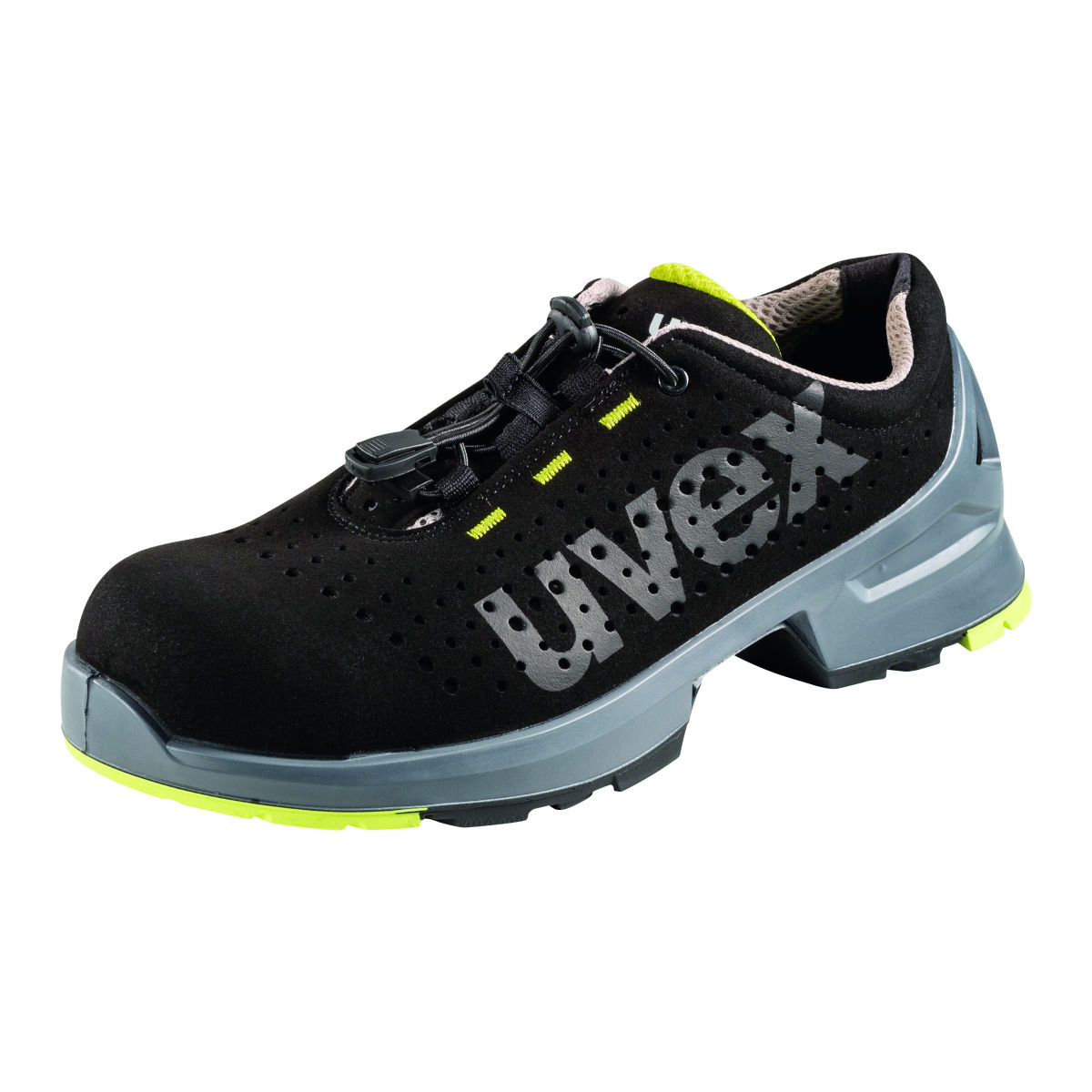 Halbschuh schwarz/gelb uvex 1, S1, EU-Schuhgröße: 35