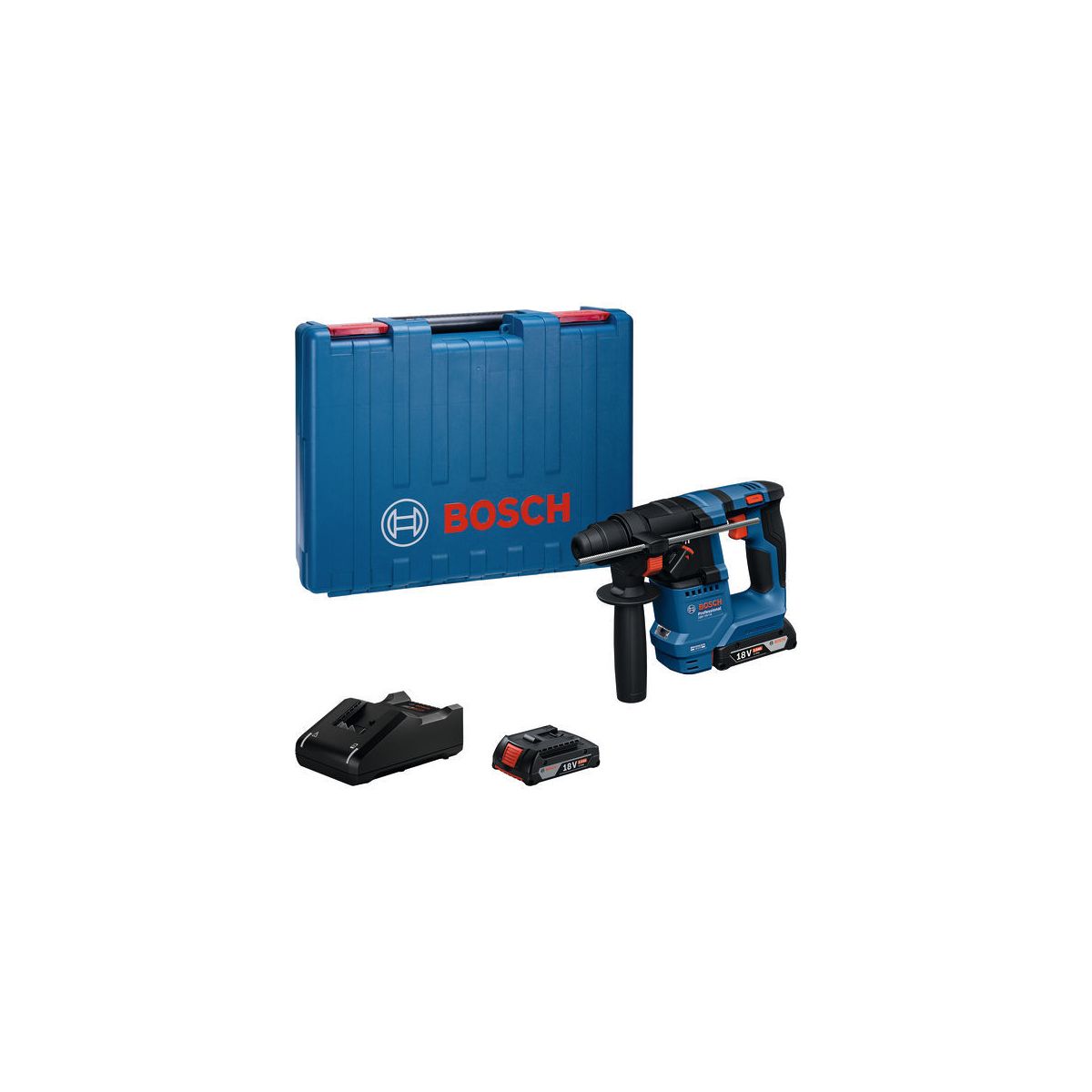Akku-Bohrhammer mit SDS plus GBH 18V-18, 2 x Akku GBA 18V 2.0Ah,Handwerkerkoffer