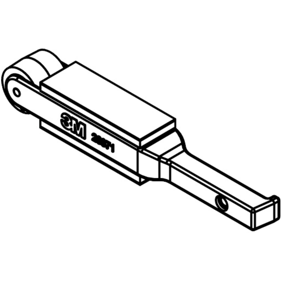 3M™ Kontaktarm für Feilenbandmaschine, 18 mm, 16 mm x 457 mm, 19 x 457 mm, für breitere Bänder