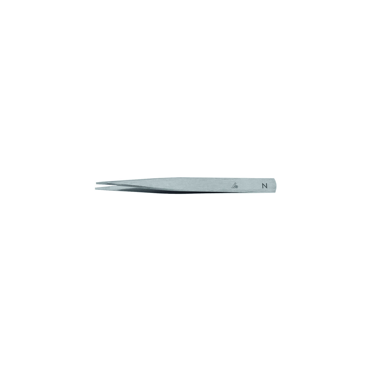Pinzette stumpf, Spitze 1 mm breit, 125 mm, Werkstoff: N