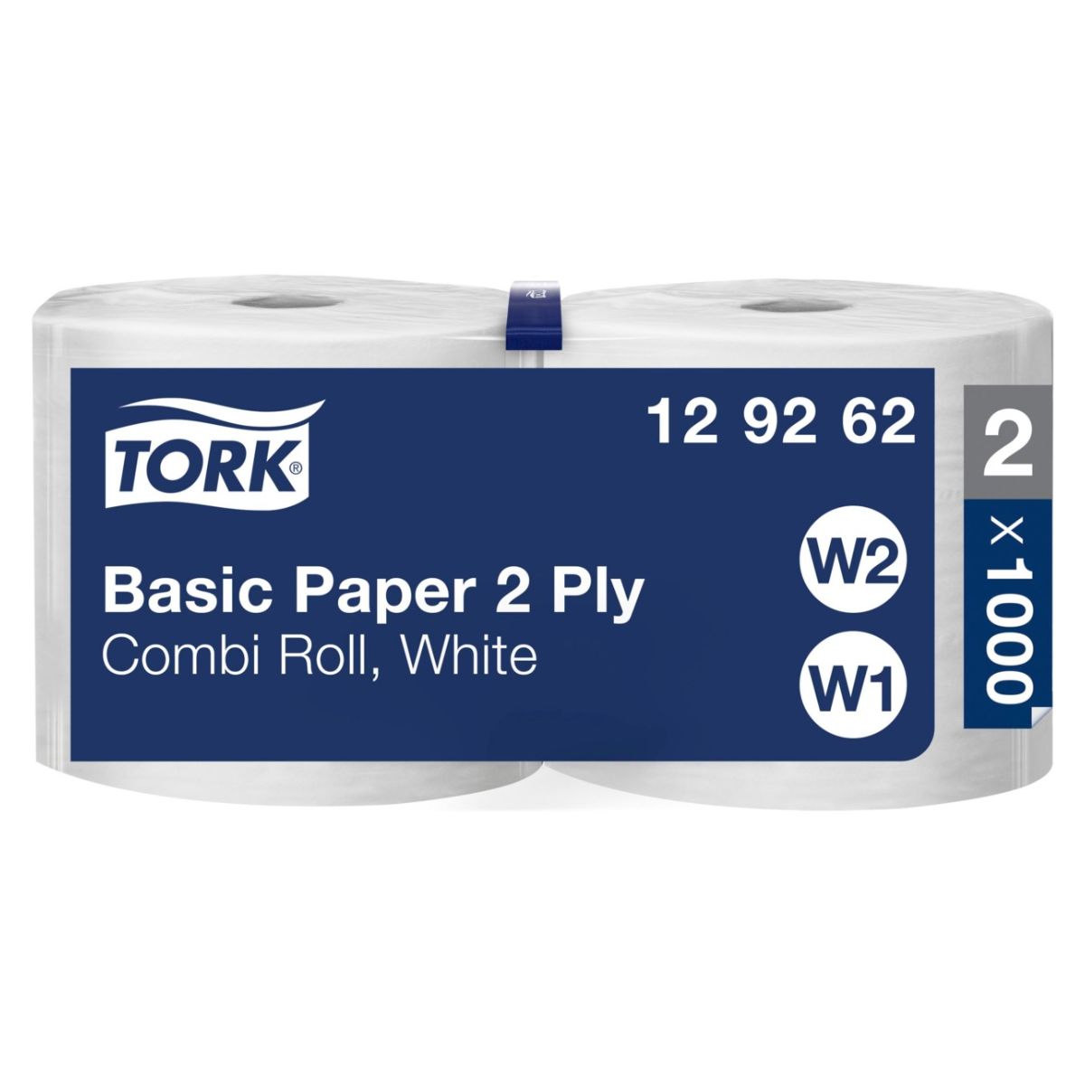 Standard Papierwischtücher-Set Großrolle, 2-teilig (weiß), Typ: W
