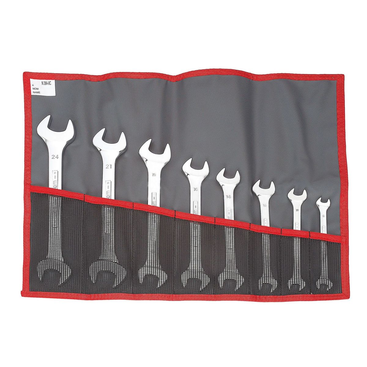 Maulschlüssel-Set, 8-teilig Tasche