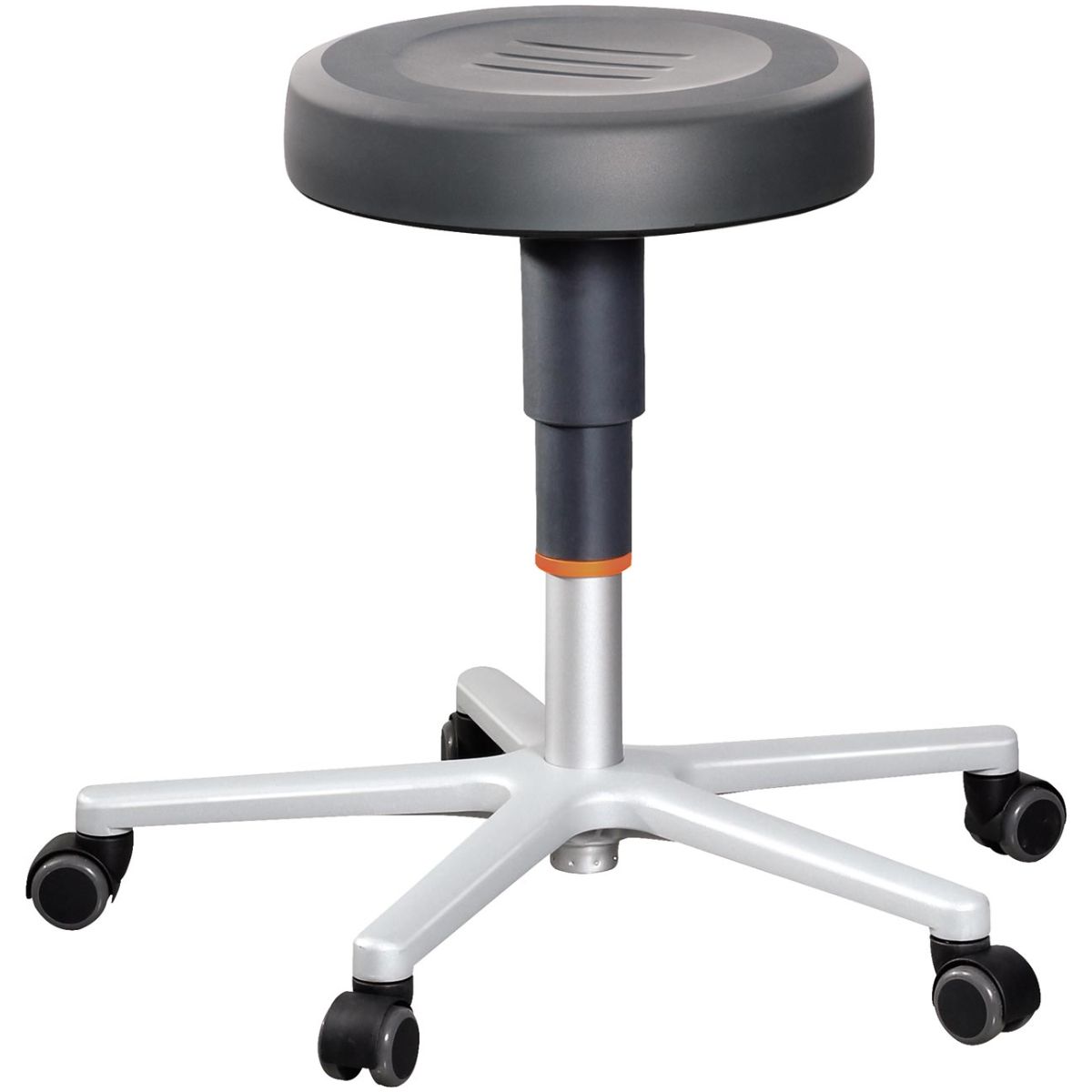 Arbeitshocker, Integral-Schaum, mit Rollen, niedrig