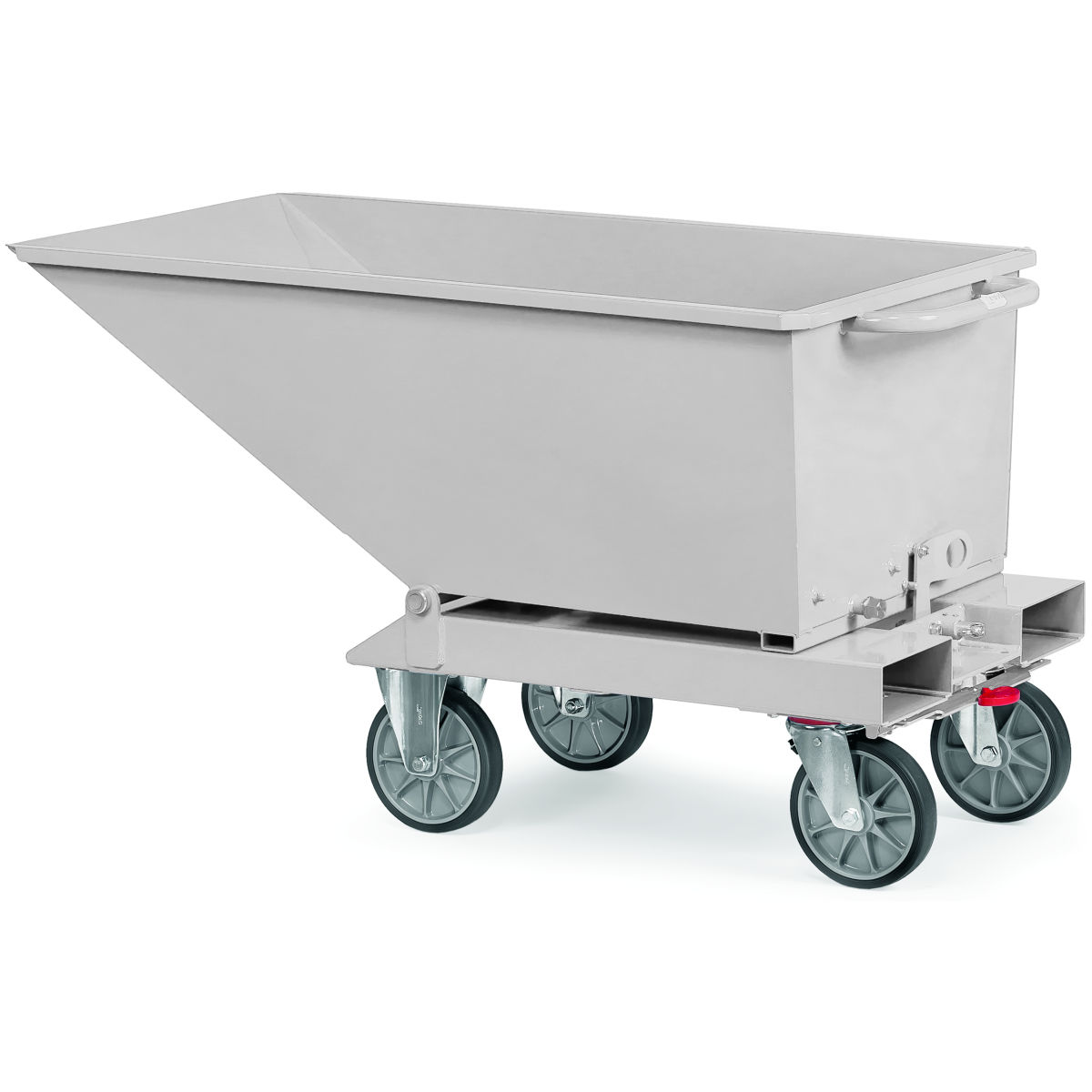 Muldenkipper RAL 7035 mit Ablasshahn, Muldenvolumen: 250l