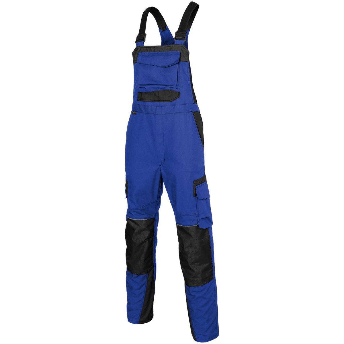 Latzhose InnovatiQ, kornblau / schwarz, Konfektionsgröße DE: 46