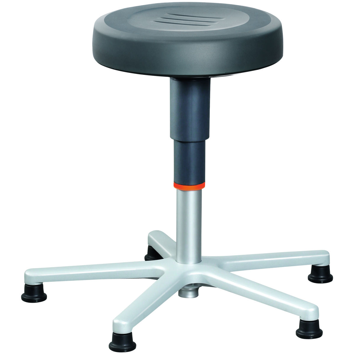 Arbeitshocker, Integral-Schaum, mit Gleiter, niedrig