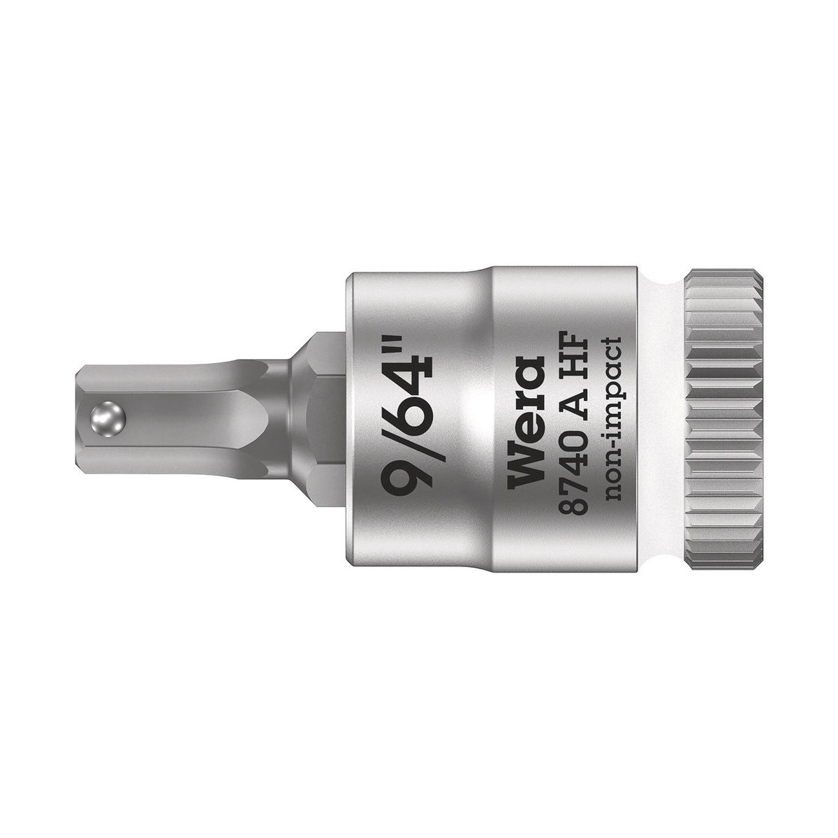 8740 A HF Zyklop Bitnuss mit 1/4″-Antrieb, mit Haltefunktion für Innensechskantschrauben, 9/64″ x 28 mm