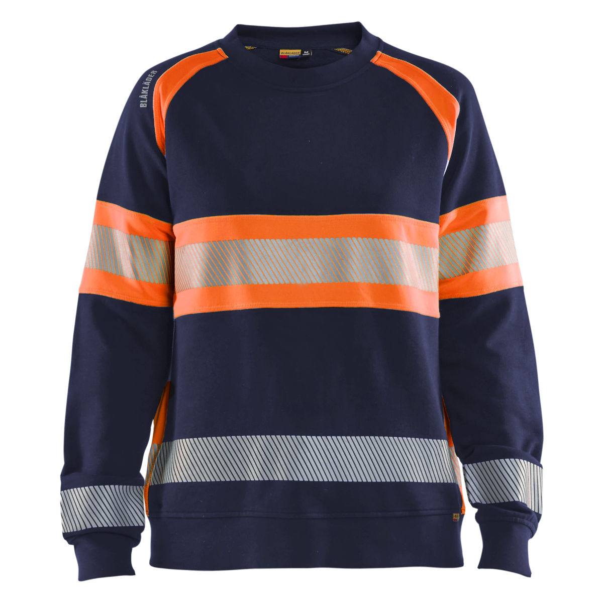 Damen High Vis Sweatshirt Marineblau/Orange M, marineblau / orange