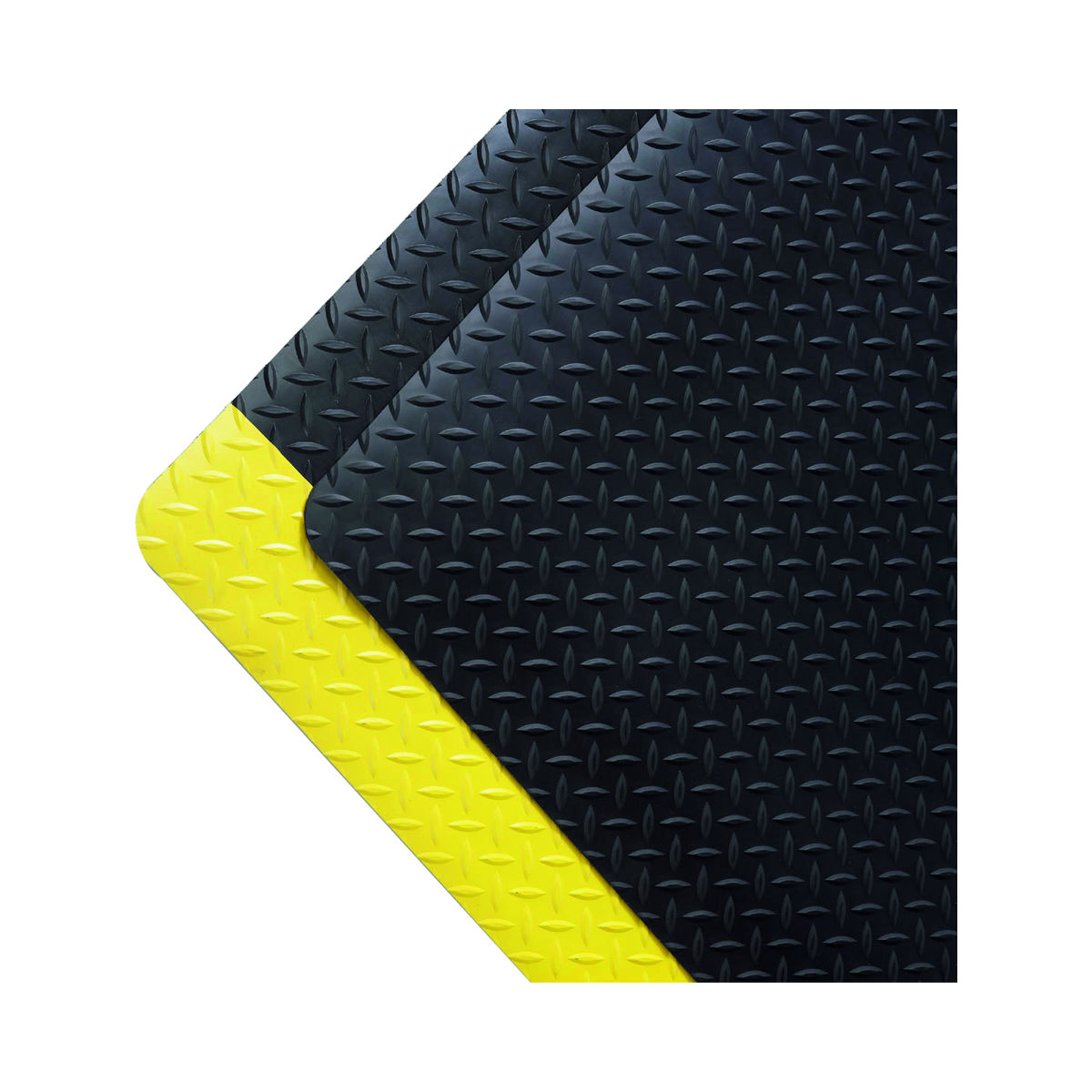 Arbeitsplatzmatte Top Breite 122 cm, schwarz / gelb, Länge: 150cm
