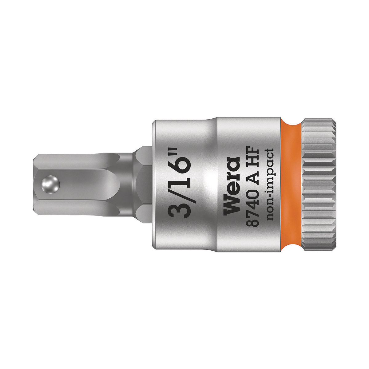 8740 A HF Zyklop Bitnuss mit 1/4″-Antrieb, mit Haltefunktion für Innensechskantschrauben, 3/16″ x 28 mm