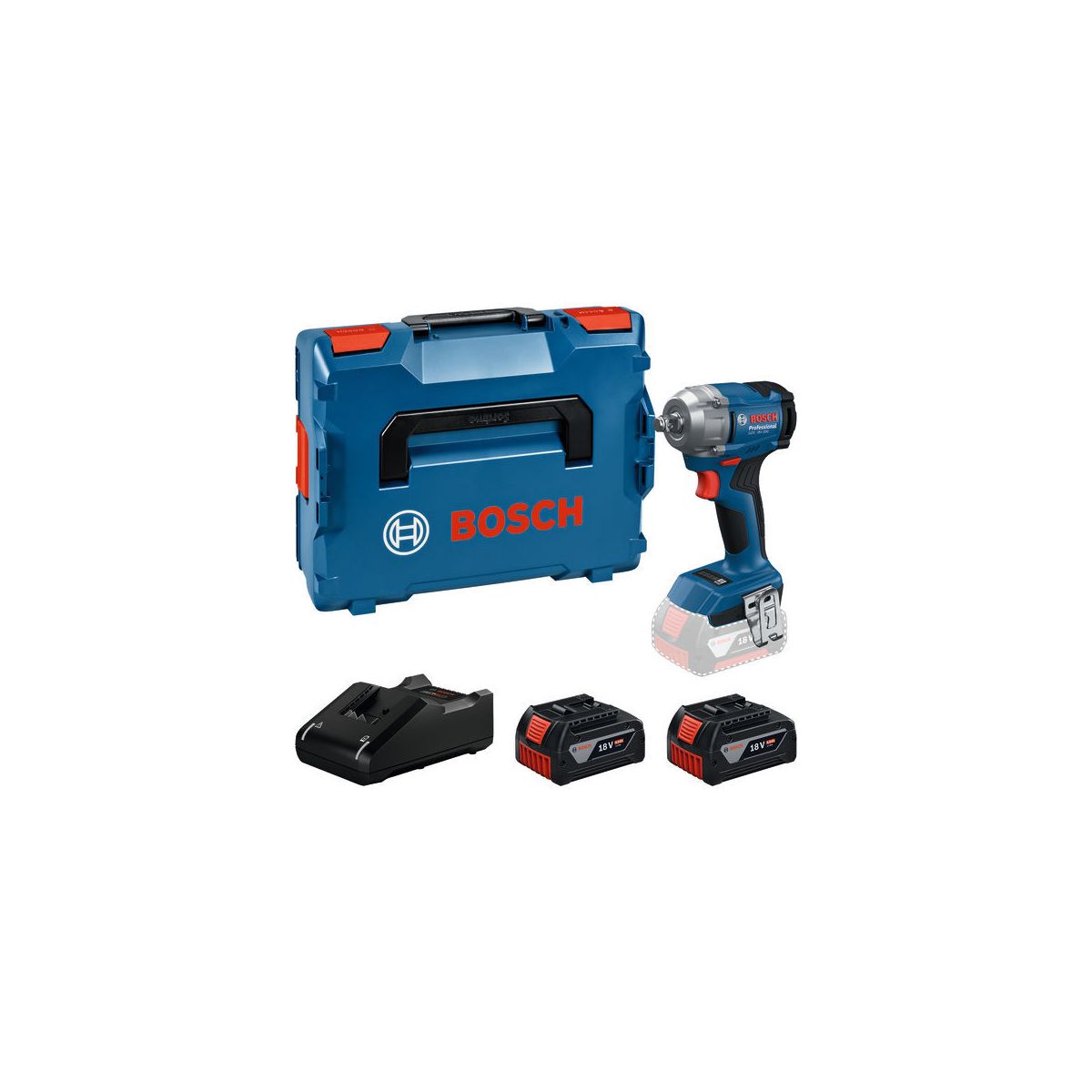 Akku-Drehschlagschrauber GDS 18V-350, 2 x Akku GBA 18V 4.0Ah in L-BOXX