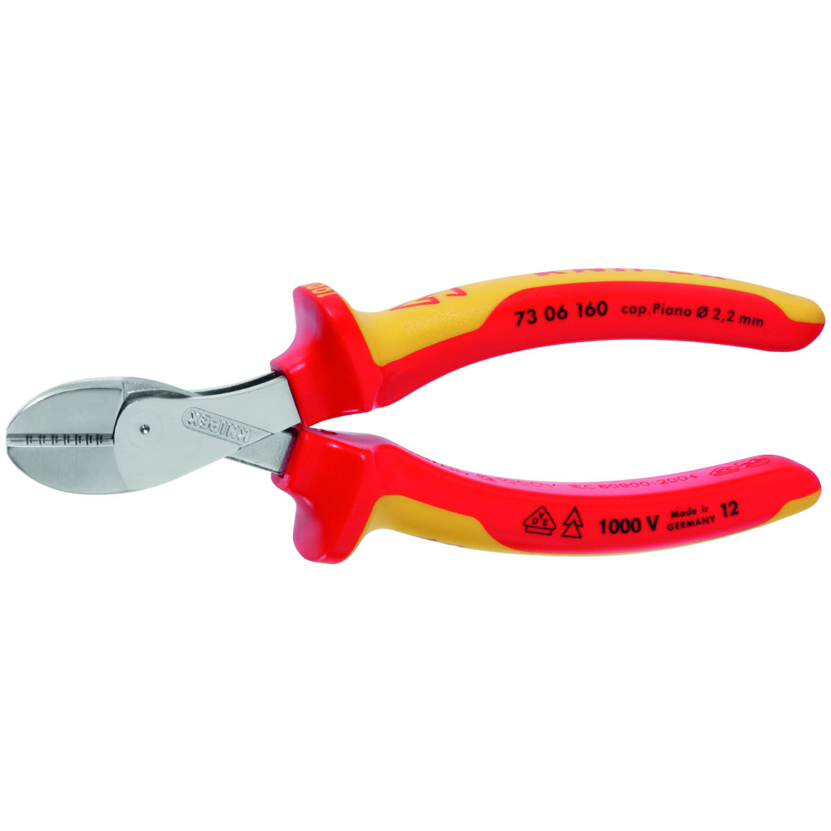 Kompakt-Seitenschneider, X-Cut® verchromt mit Griffhüllen VDE-isoliert, ganze Länge: 160mm