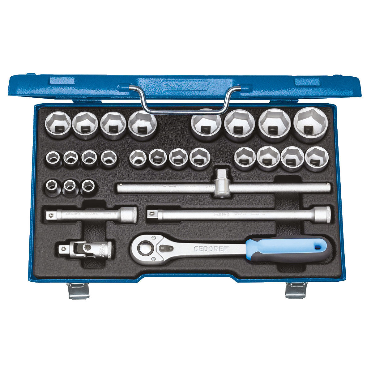 Steckschlüssel-Satz 1/2″ 28-teilig 6-kant 10-36 mm