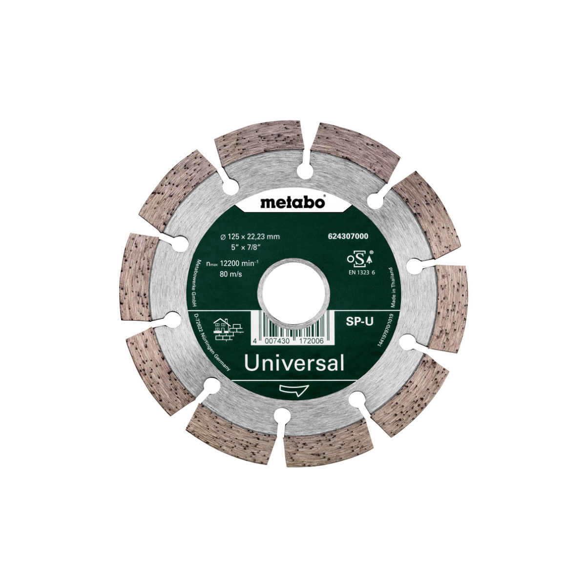 Diamanttrennscheibe - SP - U, 125x22,23 mm / B