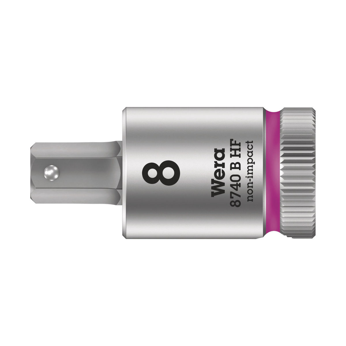8740 B HF Zyklop Bitnuss mit 3/8″-Antrieb, mit Haltefunktion für Innensechskantschrauben, 8 x 38,5 mm