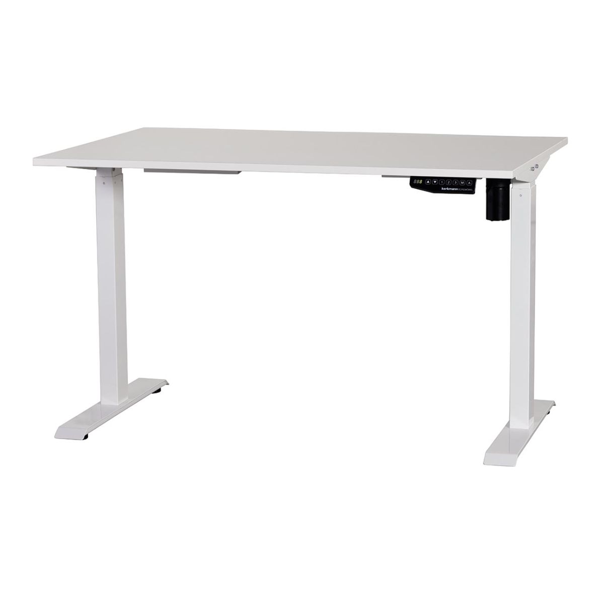 Elektrisch höhenverstellbarer Bürotisch weiß, Breite: 1200mm