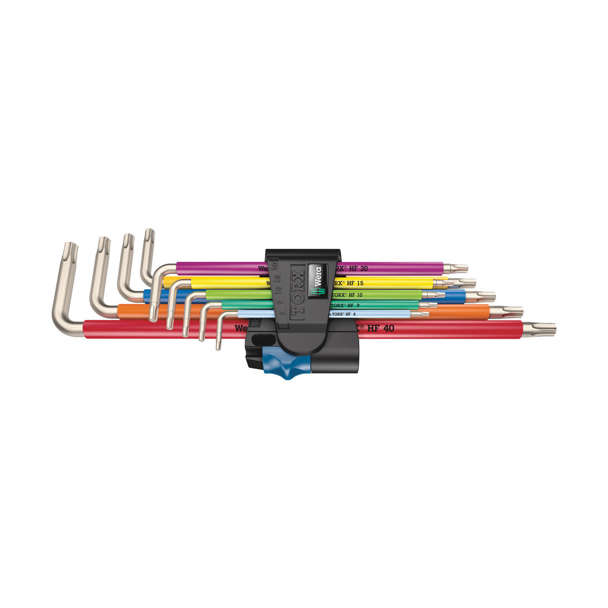 3967/9 TX SXL Multicolour HF Stainless 1 Winkelschlüsselsatz mit Haltefunktion, Edelstahl, 9-teilig