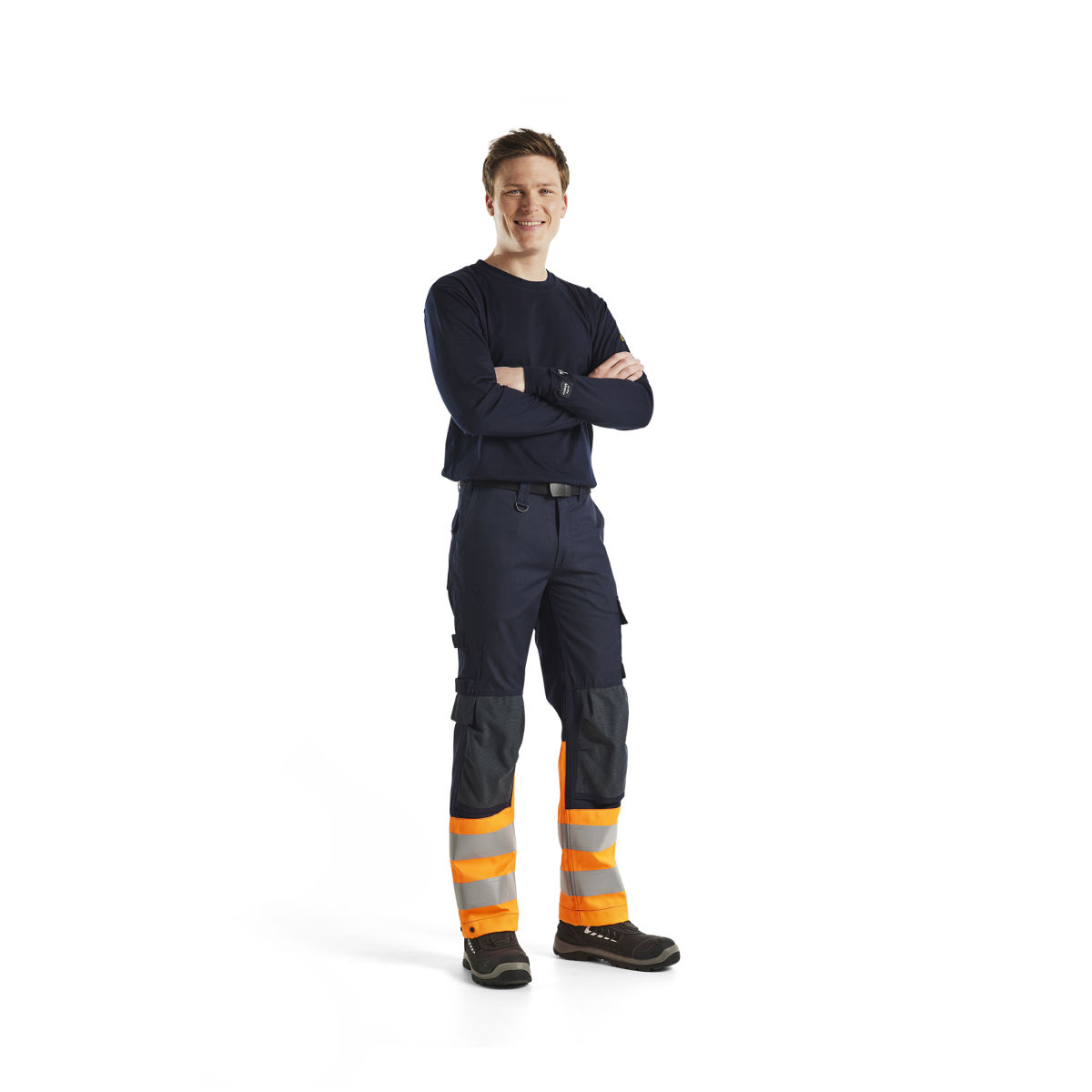 Multinorm Arbeitshose Inhärent Marineblau/Orange C46