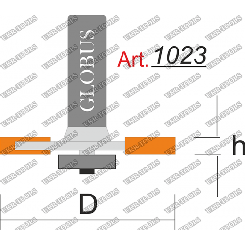 Фреза ГЛОБУС 1023 кромочная фальцевая D33 h25 L35 d8