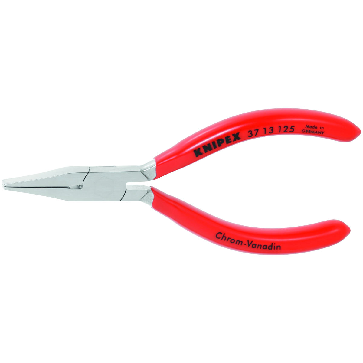 Feinmechanikerzange verchromt flach-breit, ganze Länge: 125mm