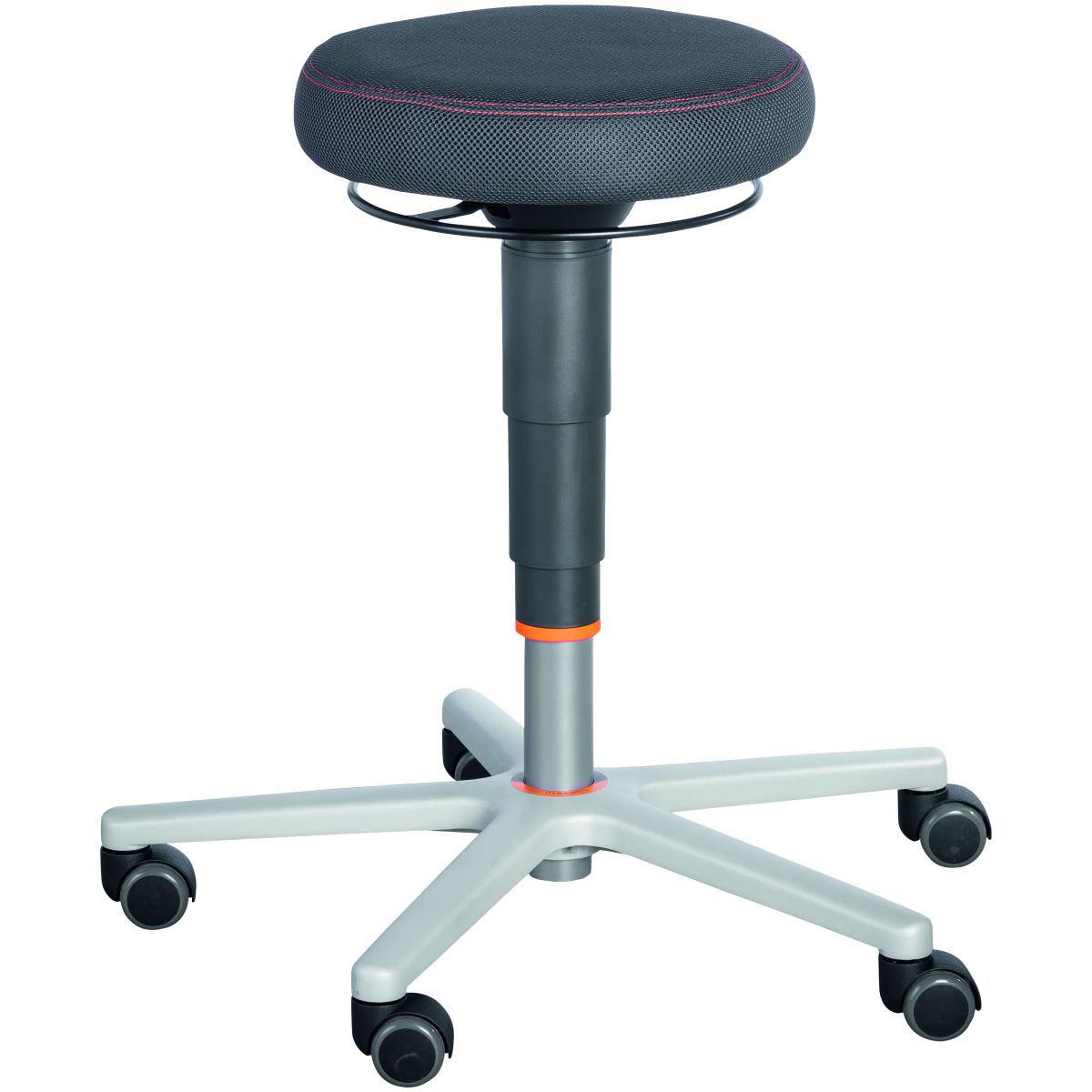 Ergonomischer Arbeitshocker, Stoffpolster, mit Rollen, Typ: 1