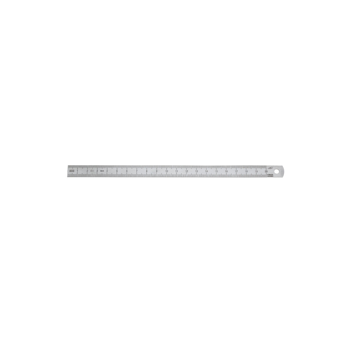 Biegsamer Stahlmaßstab RCr. Tlg:A 150 x 13 x 0,5 mm
