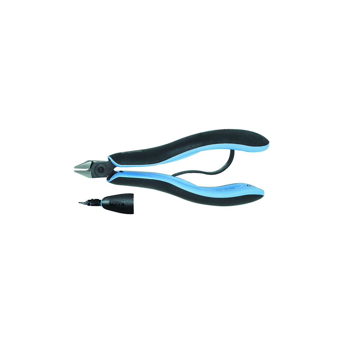 Elektronik-Seitenschneider, ausgekehlte Backen, spitzer Kopf, KW, ganze Länge: 135mm