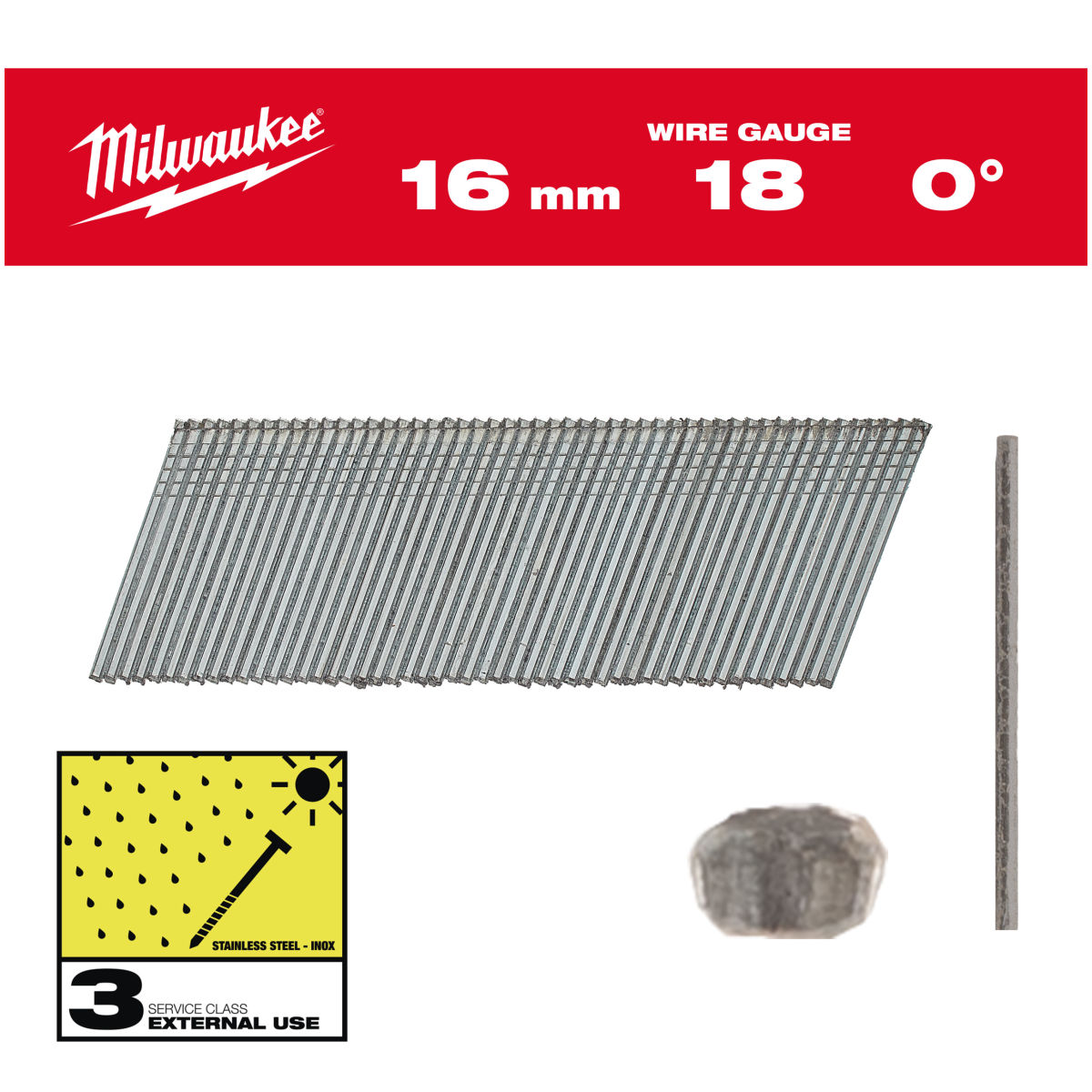 Stauchkopf-Nägel 18G Inox 16 mm SC3 (10.000)