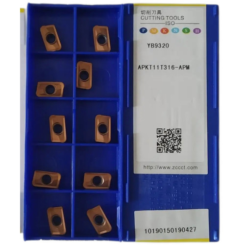 Пластини ZCC-CT APKT11T316-APM YB9320 фрезерні односторонні твердосплавні