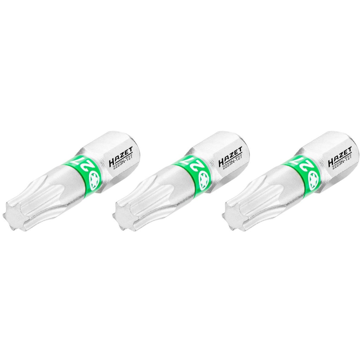 Bit ∙ 1/4 Zoll (6,3 mm) Sechskant massiv ∙ Innen TORX® Profil ∙ 3-teilig ∙ SW T27