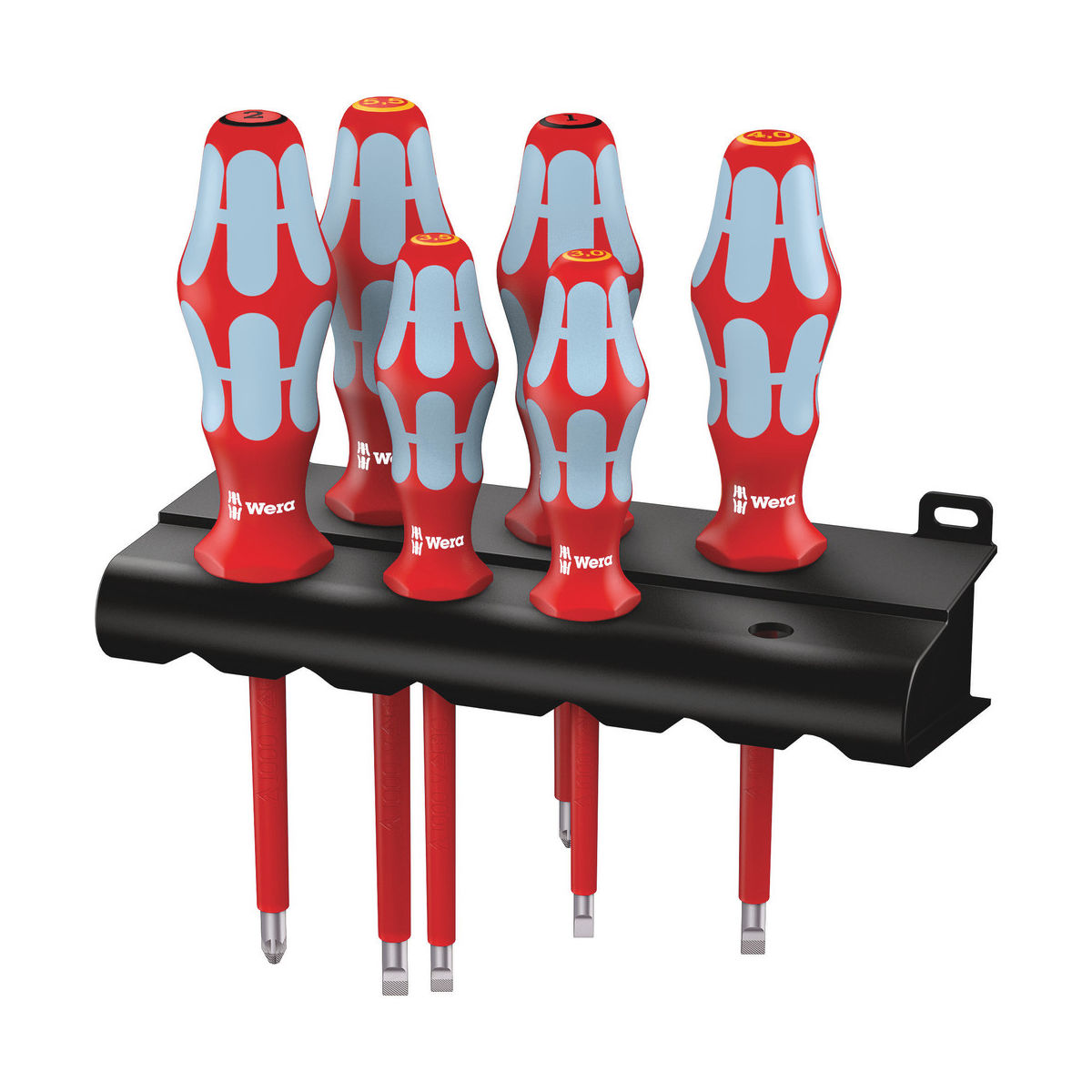 3165 i/6 Schraubendrehersatz, Edelstahl + Rack, 6-teilig