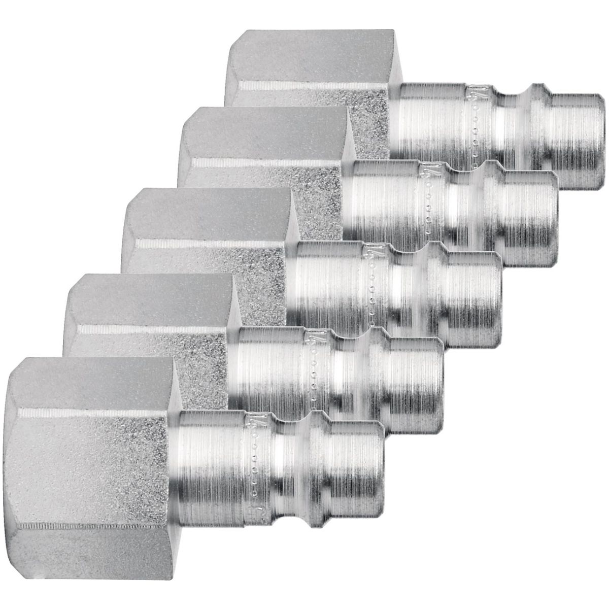 Nippel mit Innengewinde Set 5-teilig, Anschluss-Innengewinde: 1/4Zoll