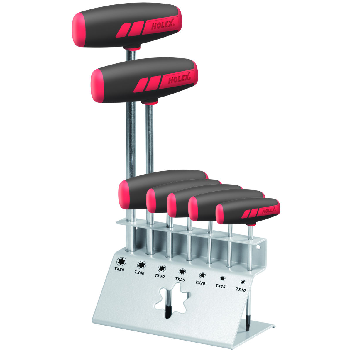 Schraubendreher-Satz für Torx®, mit Quergriff, im Blechständer 7-teilig, Anzahl Schraubendreher: 7