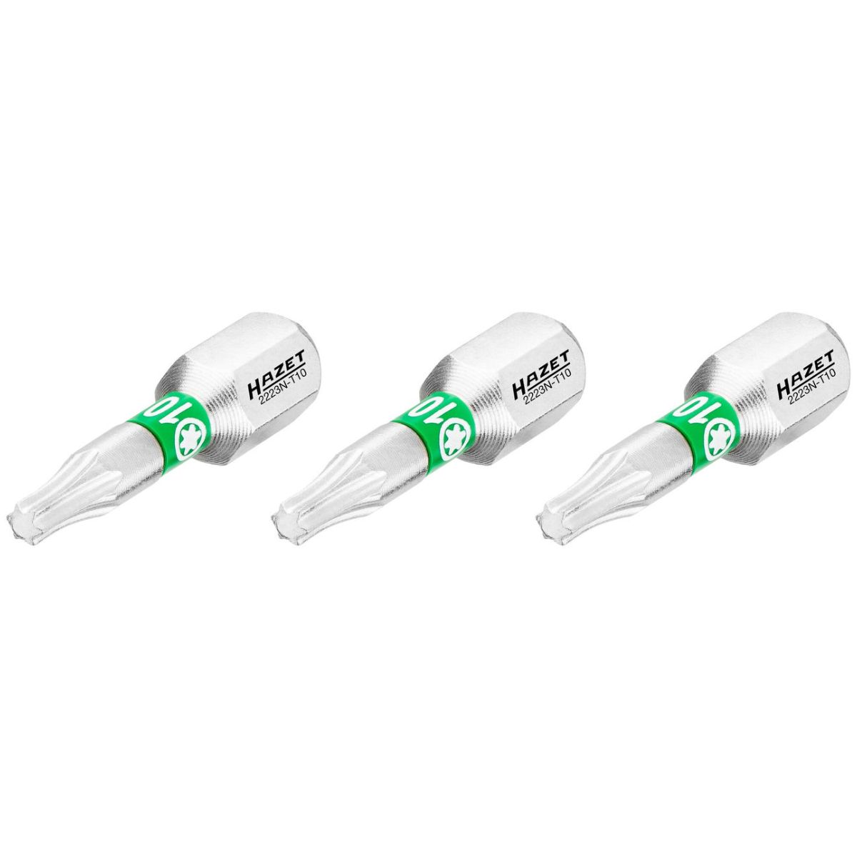 Bit ∙ 1/4 Zoll (6,3 mm) Sechskant massiv ∙ Innen TORX® Profil ∙ 3-teilig ∙ SW T10