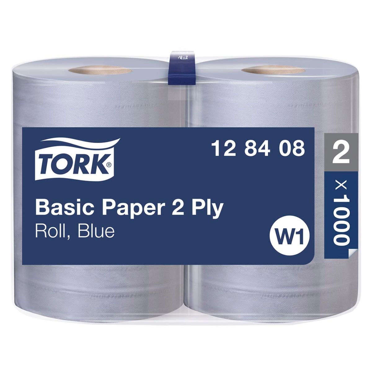 Standard Papierwischtücher-Set Großrolle, 2-teilig (blau), Typ: W