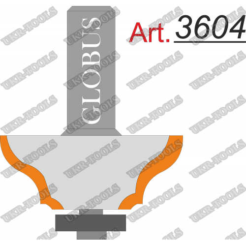 Фреза ГЛОБУС 2601 кромочная фигурная d8 N3x45 B40-55