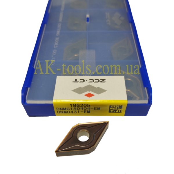 ПРОХІДНІ-РОЗТОЧНІ ПЛАСТИНИ, 55° DNMG+DCMT · DNMG150404-EM YBG205 ZCC Original
