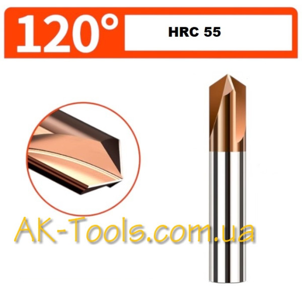 ФРЕЗИ ДЛЯ ФАСОК · Фреза твердосплавна для фасок D6*50L*3T*120°
