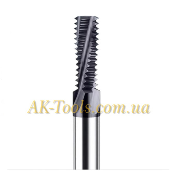 РІЗЬБОФРЕЗИ ТВЕРДОСПЛАВНІ · M4*P0.7*50L Різьбофреза твердосплавна( 55HRC) повний зуб